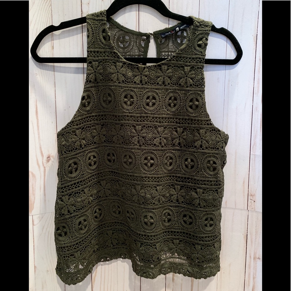 Lace lined tank
